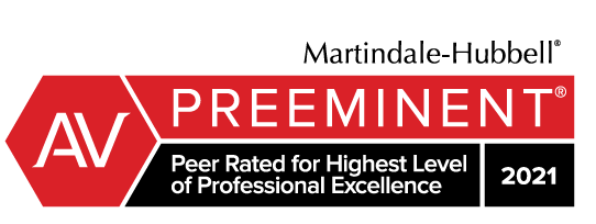 Logo of AV Preeminent® Certificate by Martindale - Hubbel